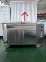Peralatan Penggorengan Tofu Puff 150L Listrik Stainless Steel Kontrol Suhu Otomatis Lini Penggorengan Industri Pabrik Tahu