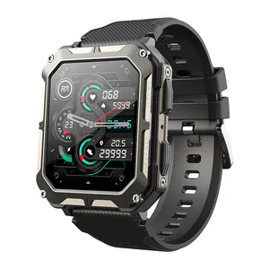 2023 Outdoor Watch 123 Sport modi 1,83 "Rechteck HD-Bildschirm IP68 Tiefe Wasserdichter Gesundheits monitor C20 Pro Smart Watch für Männer