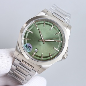 Luxury Casual Business Men's <b>Automatic</b> Mechanical Watch, Green Sunray Dial, Stainless Steel Strap, Date Display - Product Image 2