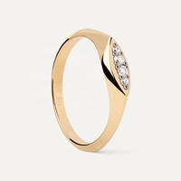 Bague signet délicate en argent sterling 925 avec zircone cubique pavé, œil maléfique, pour femmes, LOZRUNVE