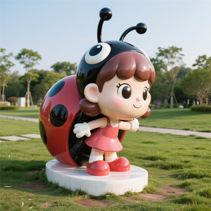Escultura de Figura de Mariquita D145, Estatua de FRP Personalizada, Adornos Decorativos para Plaza, Parque, Decoración de Paisajes Exteriores - Product Image 1