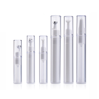 Conteneur de luxe en plastique de 5ml 10ml 15ml applicateur plat de crème pour les yeux flacon de crème pour les yeux sans air avec tête en plastique