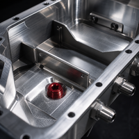 Carter d'huile en aluminium usiné CNC sur mesure pour moteur de course, fabrication OEM 6061-T6 de précision pour carter sec ou humide
