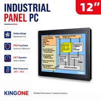 KINGONE Mini Tablet PC de 12.1 Pulgadas con Sistema Win 11, Procesador I3/I5, Pantalla Táctil, Sin Ventilador, Todo en Uno, Panel PC Industrial