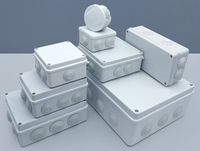 Boîtier de jonction électrique OEM personnalisé 255*200*80 en plastique, étanchéité renforcée, distribution d'alimentation, qualité industrielle, approvisionnement en masse, boîtier étanche