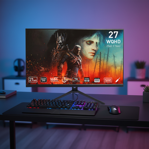 Moniteur de <span class=keywords><strong>jeu</strong></span> 27 pouces à prix d'usine, 165 Hz, Full HD 1080P, écran d'ordinateur de bureau ultra fin <span class=keywords><strong>avec</strong></span> HDMI VGA - Product Image 1