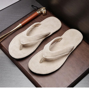 Xinzirain, diseño personalizado, <span class=keywords><strong>chanclas</strong></span> <span class=keywords><strong>para</strong></span> <span class=keywords><strong>hombre</strong></span>, Tanga, sandalias árabes <span class=keywords><strong>para</strong></span> <span class=keywords><strong>hombre</strong></span>, zapatillas antideslizantes <span class=keywords><strong>de</strong></span> cuero <span class=keywords><strong>de</strong></span> ante genuino Gulf <span class=keywords><strong>para</strong></span> <span class=keywords><strong>hombre</strong></span> - Product Image 6