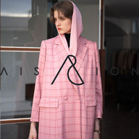 Blazer Abaya Modeste Islamique Structuré Long Manteau Maxi en Crêpe Rose Fabrication OEM Haute Qualité Petite Quantité