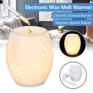 Electronic Ceramic Aromatherapy Sleep Yoga Aroma Oil Scented Candle Burner <strong>Wax</strong> <strong>Melt</strong> Warmer Night Lamp EU/<strong>UK</strong> Plug - Product Image 4