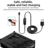 Câble USB-A mâle vers Type C mâle avec interrupteur marche/arrêt, câble de charge USB 2.0 pour éclairage LED, faible MOQ