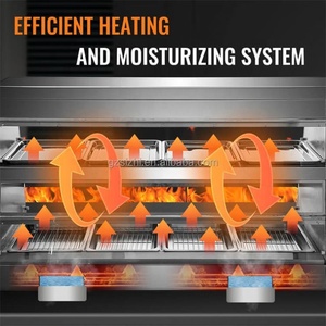 Thương mại 2 Tier điện Countertop chiên gà thực phẩm ấm hơn hiển thị trường hợp thực phẩm ấm hơn cho nhà hàng - Product Image 5