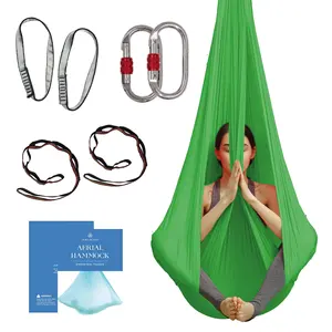 Vendite calde della fabbrica gravità gradiente colore volante Yoga letto Low Stretch antenna Yoga amaca Swing