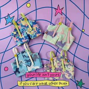 Stoff-Tarnmuster-Hosenträger für Anhänger für Puppe Labubu Vierfarbiger Stil für Alter 7-14 - Product Image 1