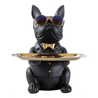 Direct Factory Resin Bulldog Figuur, Hondenvormig Snoepbakje, Dierenfiguur, Fruitplateau, Huisdecoratie, Home Decor, Ambachten