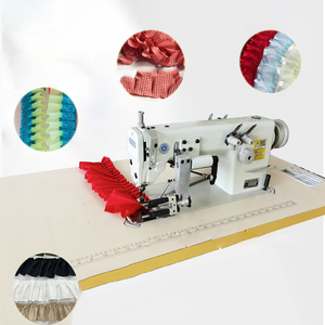 Giá rẻ giá tự động Ribbon xếp li máy may vải nhăn nhăn máy may ren Ribbon Máy làm - Product Image 1