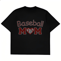 Desain Ibu Baseball Berhias Rhinestone untuk Transfer Panas pada Kaos