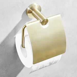 Portarotolo di carta velina da bagno per wc SUS 304 in acciaio inossidabile spazzolato a parete di lusso per Hotel