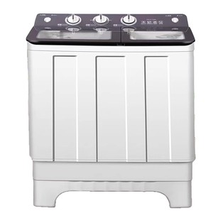 Lave-linge semi-automatique grande capacité pour usage domestique, double cuve, double tambour, essorage à roue à aubes de style ancien - Product Image 1