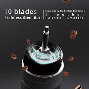Molinillo <span class=keywords><strong>de</strong></span> Café Eléctrico Portátil USB 2025, <span class=keywords><strong>Precio</strong></span> <span class=keywords><strong>de</strong></span> Fábrica, 10 Cuchillas <span class=keywords><strong>de</strong></span> Acero Inoxidable, Control Táctil, Más Rápido, Más Inteligente, Máximo - Product Image 2
