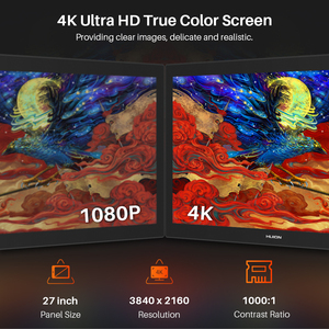 Huion Kích Thước Lớn 27 Inch Chuyên Nghiệp Vẽ Kỹ Thuật Số Đồ Họa Máy Tính Bảng Với Màn Hình 4K Màn Hình Cho Vẽ Thiết Kế Kamvas Pro 27 - Product Image 4