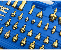 81 pièces ensemble d'outils de réparation automobile pour voitures européennes américaines asiatiques ensemble d'outils de détection de fuite de climatisation de compresseur AC