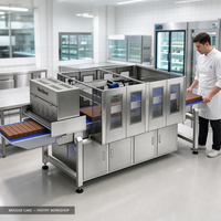 Machine à découper les brownies à ultrasons à haut rendement Wanlisonic pour boulangerie commerciale avec 60 coupes par minute, coupe-aliments industriel