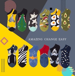 Mùa Hè Thời Trang Động Vật Ngắn Đan Tùy Chỉnh Thiết Kế Không Có Chương Cotton Unisex Mắt Cá Chân Vớ Thoáng Khí Bán Buôn - Product Image 2