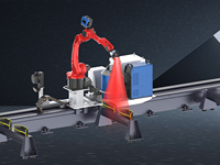 Robot de Soldadura Flexible para Rieles Terrestres UA-AW-7 con Posicionador para Soldadura de Vigas H, Vigas de Grúa, Vigas de Caja y Estanterías de Paletización