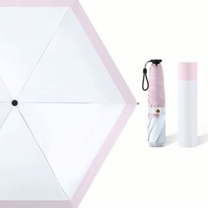 ร่มพับขนาดเล็กพกพาสะดวกแบบพกพา ป้องกันรังสียูวี ดีไซน์ใหม่จากโรงงานผู้ผลิต (OEM)  แบบ 5 ตอน พับได้ พร้อมสกรีนโลโก้ตามสั่ง - Product Image 4