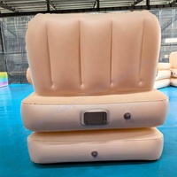 Canapé-lit modulaire gonflable moderne en PVC floqué avec pompe à air intégrée, inclinable, pliable pour l'extérieur, chambre et salon