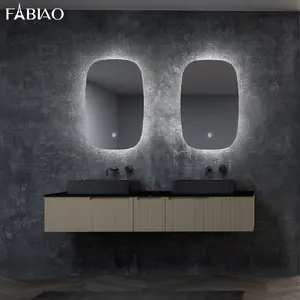 FABIAO badezimmer New Design Modern Decor MDF Double Sink Vanity Bathroom