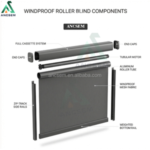 ANCSEM – Volet roulant manuel ou motorisé à fermeture éclair pour extérieur, écran latéral de pergola en tissu – Meilleures ventes - Product Image 6