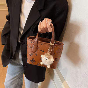 달콤한 소녀 가방 작은 사각형 가방 핑크 우아한 정교한 버킷 가방 새로운 스타일 고급 고급 절묘한 틈새 트렌드 - Product Image 6