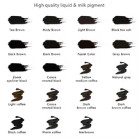 Encre pigmentée semi-permanente WENYU bio, non toxique, végane pour maquillage semi-permanent des sourcils et des lèvres, microblading PMU, 5 ml, 19 couleurs, facile à appliquer
