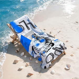 Toalla de playa grande con diseño de grafiti estilo industrial, toallas de playa suaves y cómodas, toallas ligeras y fáciles de transportar - Product Image 5