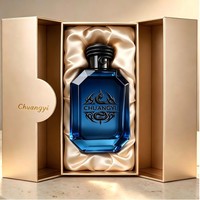 Flacon de parfum en verre vide octogonal avec logo personnalisé, 30 ml, 50 ml, 100 ml, vert foncé/ambre, vaporisateur à pompe, boîte cadeau de luxe