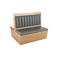 Banc de restaurant rembourré avec cadre en bois, siège de banquette commerciale avec dossier haut pour café, bar, restaurant