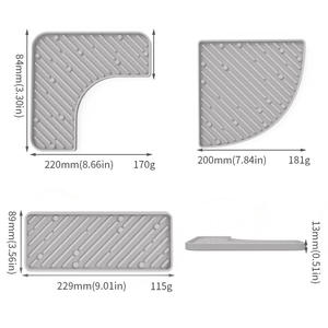 Porte-savon en silicone avec plateau d'économie de savon à drainage automatique pour salle de bain cuisine éponge porte-savon - Product Image 2