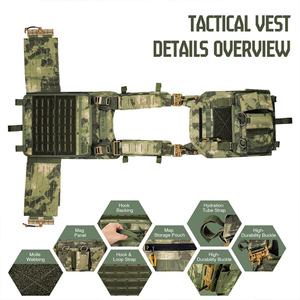 Chaleco Táctico para Exteriores, Ligero, Modular, Transpirable en 3D, Ajustable, de Liberación Rápida, para Entrenamiento, para Hombre, Material de Nailon - Product Image 4