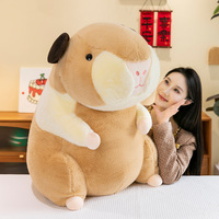 Peluches mignonnes et douces de cochon d'Inde, animaux en peluche super doux et mignons de type Capybara, poupées en peluche de cochon pour soulager le stress