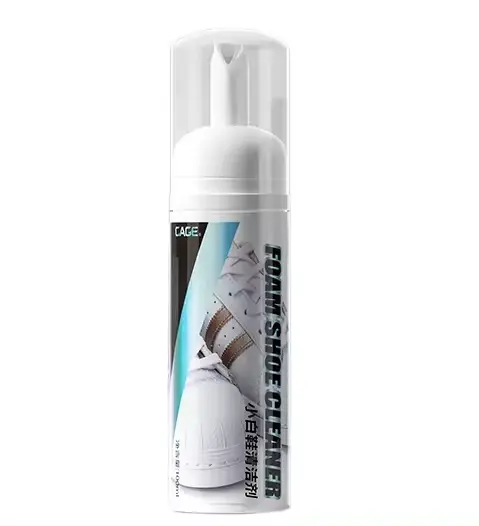 Spray limpador de espuma para calçados esportivos, spray portátil de 100ml para limpeza de tênis de viagem, personalizado com fórmula 100% natural