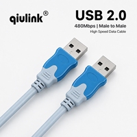 Cable USB 2.0 Macho a Macho, 480 Mbps, Cable de Transferencia de Datos de Alta Velocidad, Cable de Interconexión USB A a A para Disco Duro, Enfriador, Portátil