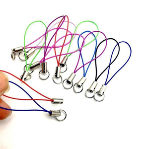 Custom Keychain Accessories Colorful Lanyard Aluminum Tube Hanging Single Ring Lobster Clasp Lanyard for Phone Bag Jewelry