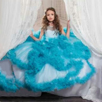 Robe Lolita en dentelle multi-couches de haute qualité, fil doux, robe tutu moelleuse pour bébé fille, robe de princesse pour fête, robe tourbillon pour anniversaire