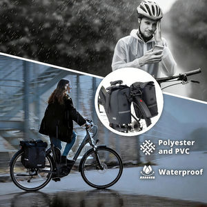 Bolsa de Bicicleta Impermeable de 48L, Doble, Enrollable, Negra, para Portaequipajes Trasero de Bicicleta Eléctrica, con Tira Reflectante, OEM - Product Image 5