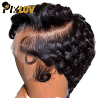 Kurze Echthaar-Perücke Chioma Großhandel Kurze Echthaar-Perücken Lace Front Glueless Lace Front Perücke Rohes Haar HD Lace Front Perücke