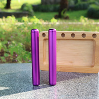 Vente en gros Logo Laser coloré métal aluminium accessoires pour fumer Cigarette Tube herbe conteneur