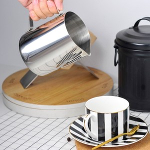 Dụng Cụ Cà Phê Bình Tạo Bọt Sữa Bằng Thép Không Gỉ Với Nhiệt Kế Cốc Cà Phê <span class=keywords><strong>Espresso</strong></span> Latte Bình Pha Cà Phê Sữa Barista - Product Image 5