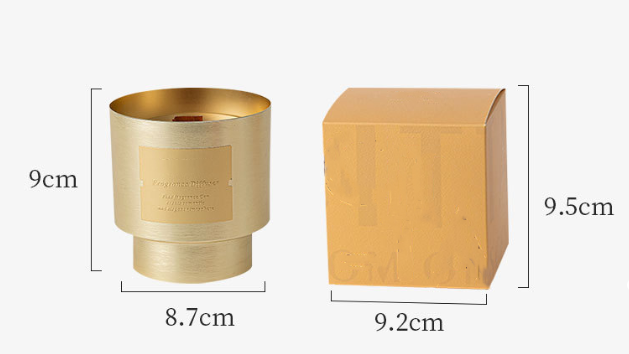 AROMA EV Özel Benzersiz Özel Etiket Ahşap Fitil Lüks Soya Balmumu Sevgililer Günü Hediyesi Için Altın Kaplama Metal Kavanozlar Mum 5