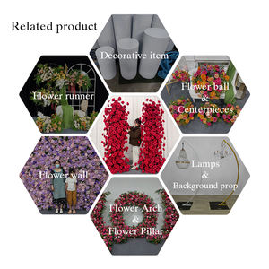 Arco Floral Moderno Hecho a Mano con Rosas Rojas Realistas de Seda Artificial para Decoración de Fondo en Bodas de Lujo y Eventos Escolares - Product Image 5